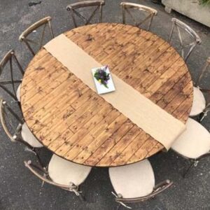 RUSTIC 6ft ROUND TABLE