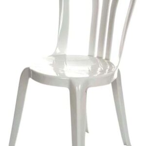 BISTRO CHAIR WHITE PLASTIC