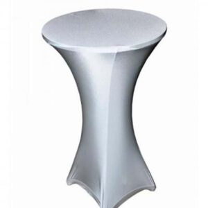 WHITE POSEUR TABLE STRETCH COVER